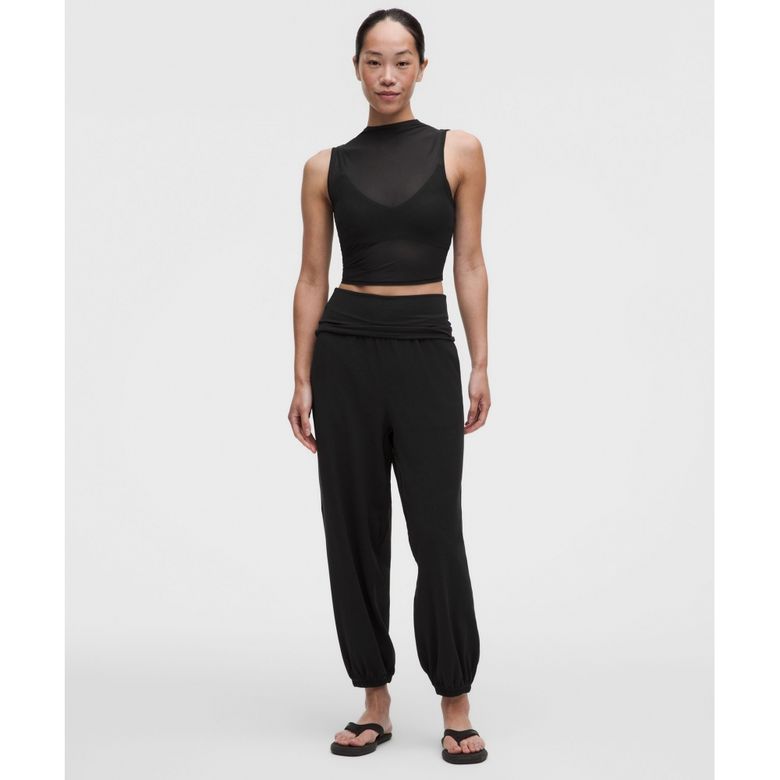 룰루레몬 Align™ 폴드오버 릴랙스드 조거 *아시아 핏  BLK