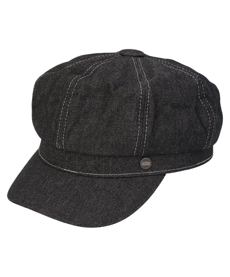 Black Denim Logo Newsboy Cap 뉴스보이캡