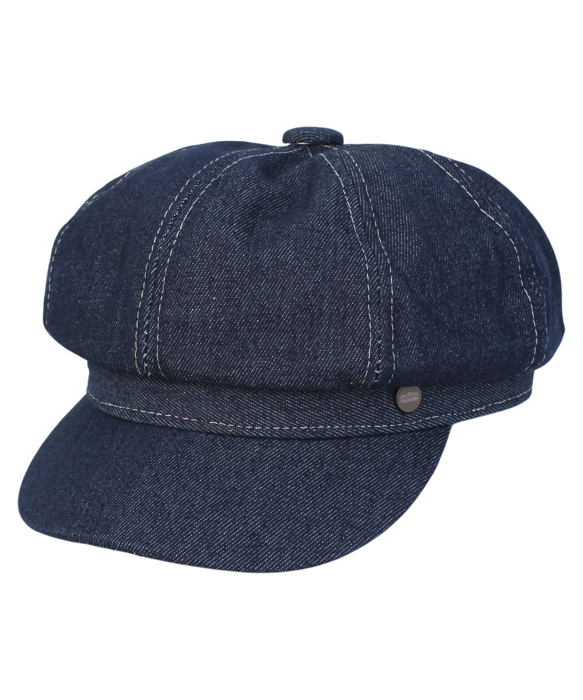 유니버셜 케미스트리(UNIVERSAL CHEMISTRY) Dark Denim Logo Newsboy Cap 뉴스보이캡
