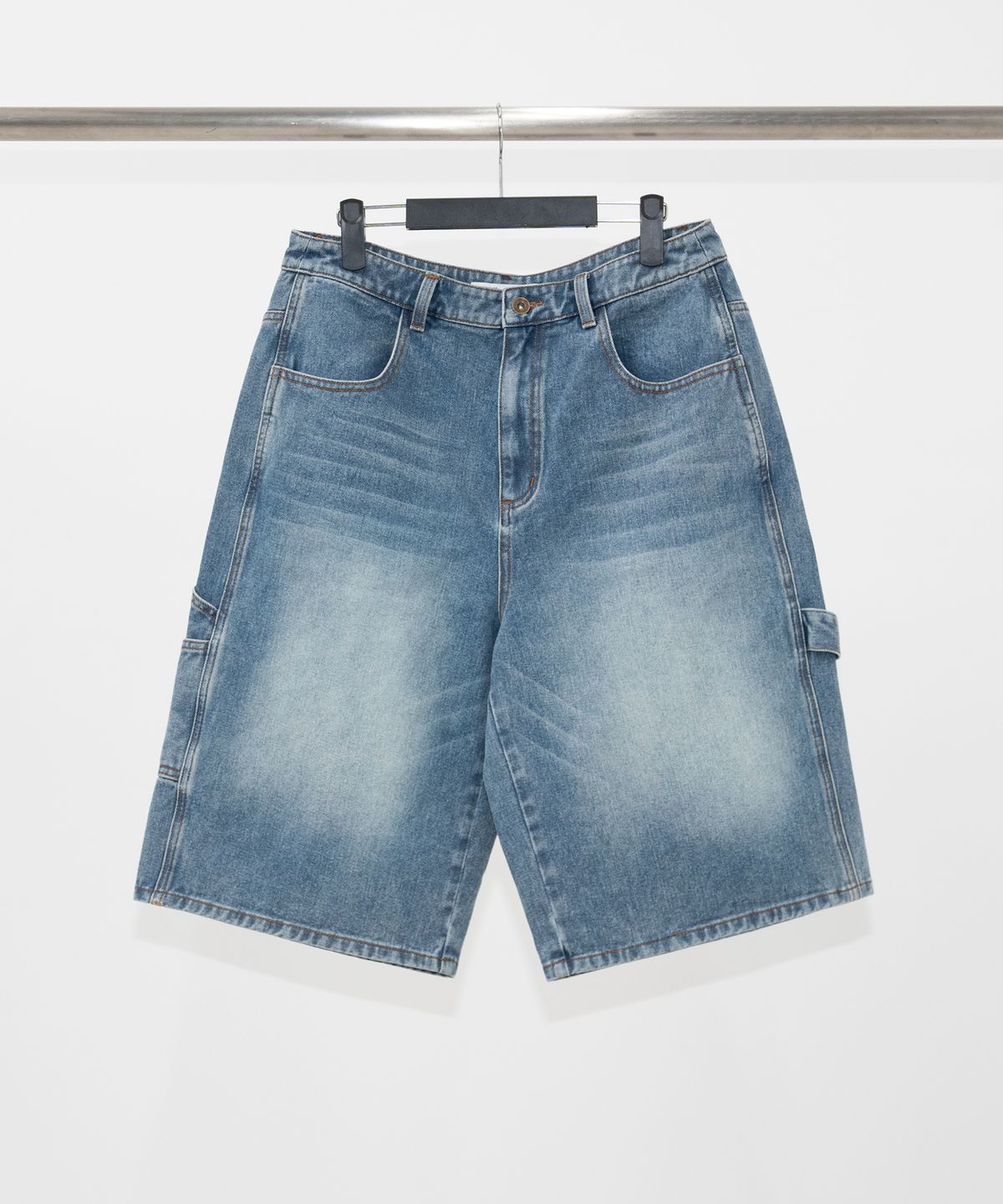 이티씨이(ETCE) (BASE) CARPENTER DENIM SHORTS (BLUE)