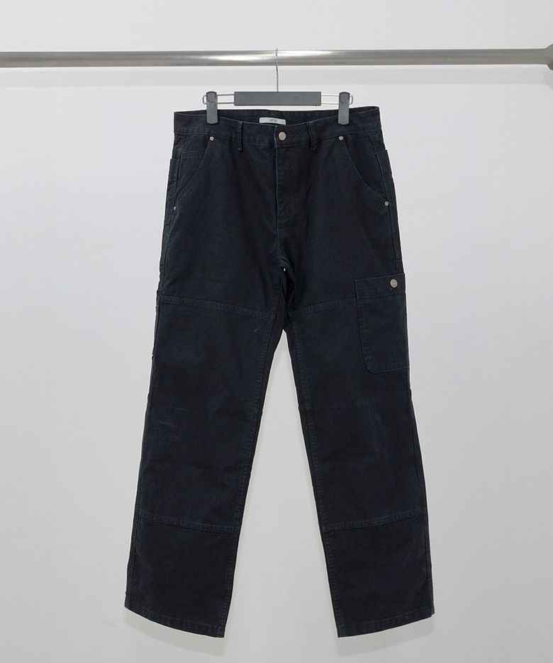 REGULAR STRAIGHT WORK PANTS (BLACK)