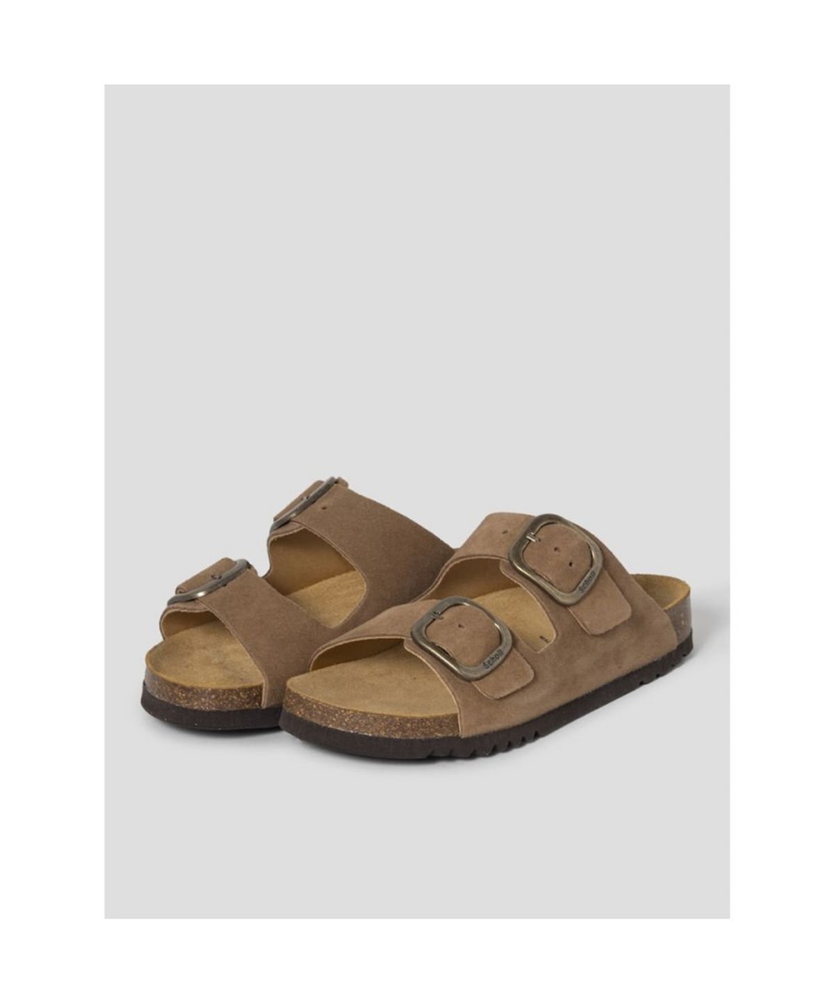 숄(SCHOLL) (WOMEN) 투스트랩 코르크 샌들  옐로이시 브라운 (HH64K2C13B)