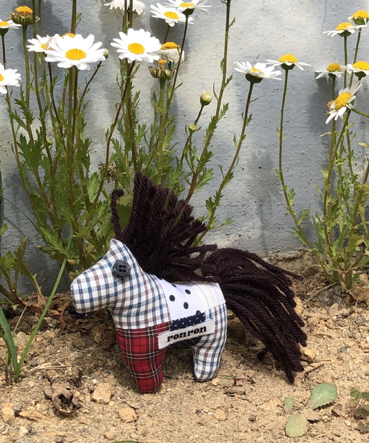 론론(RONRON) RR PATCHWORK PONY KEYRING