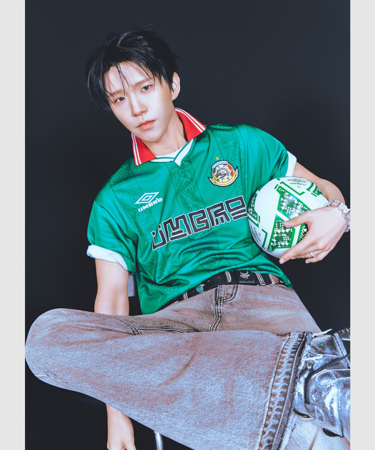 엄브로(UMBRO) HBL 스타챔프 MEX 반팔 싸커 저지 그린 UR221CRJ53
