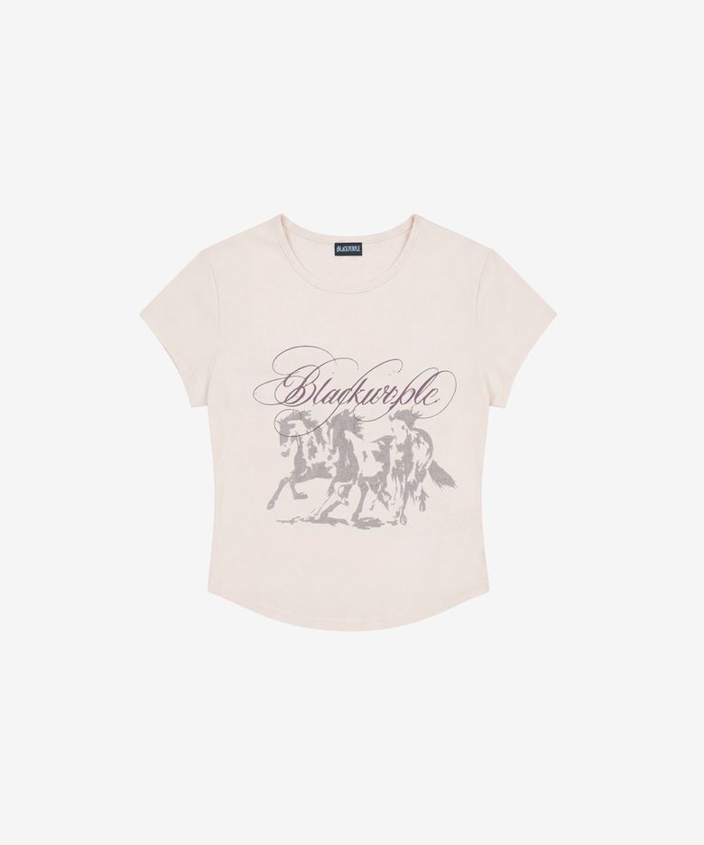 빈티지 홀스 반팔티_베이지 Vintage Horse Tee_Beige