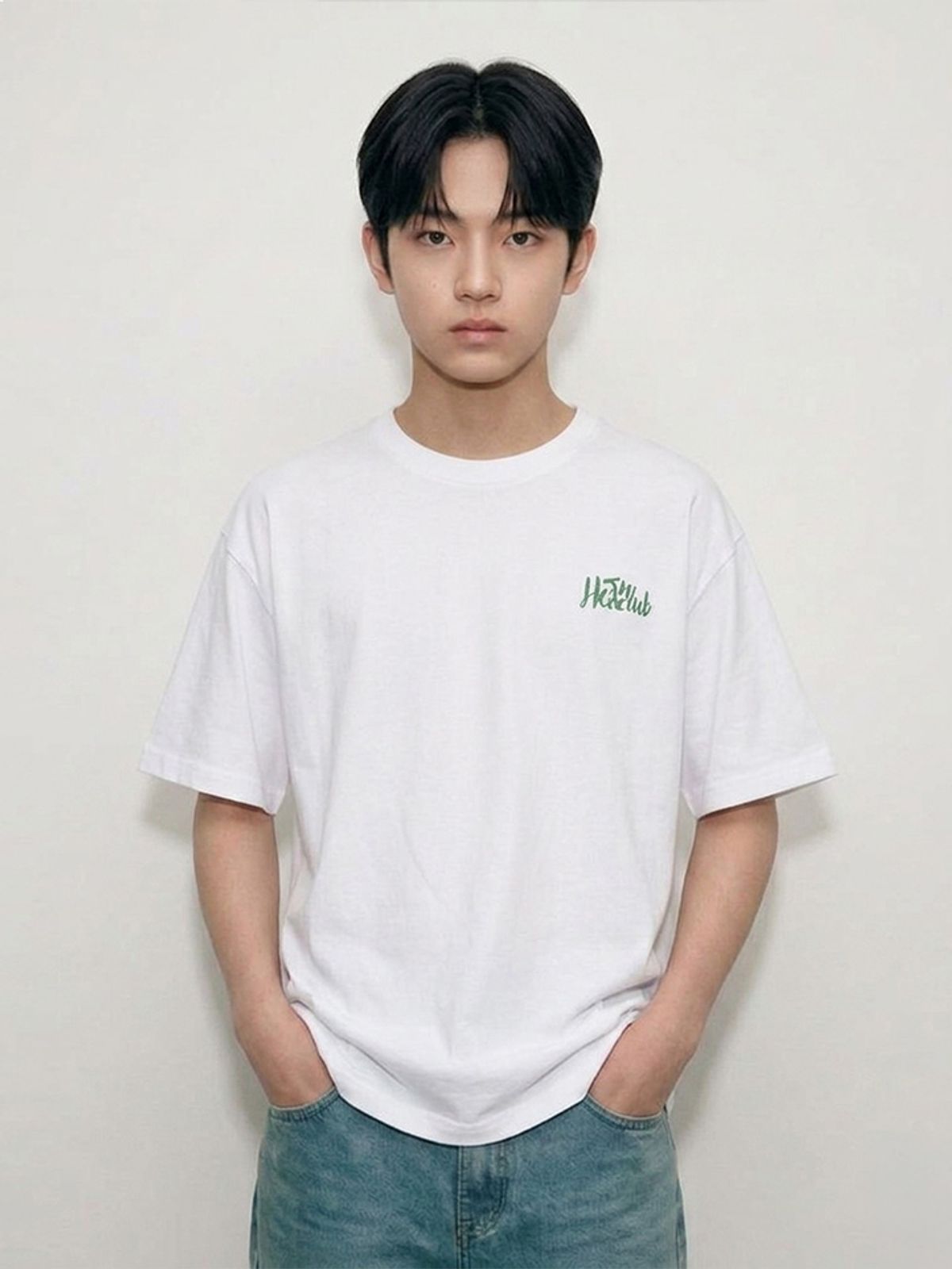행텐 틴즈(HANGTEN TEENS) 틴즈 스몰 레터 반팔 티셔츠_003(14570-031-414-31)