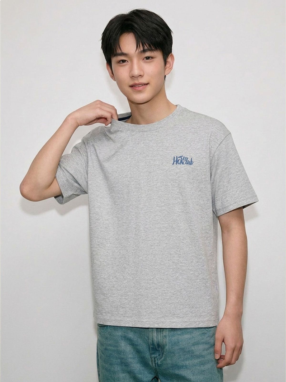 행텐 틴즈(HANGTEN TEENS) 틴즈 스몰 레터 반팔 티셔츠_055(14570-031-414-31)