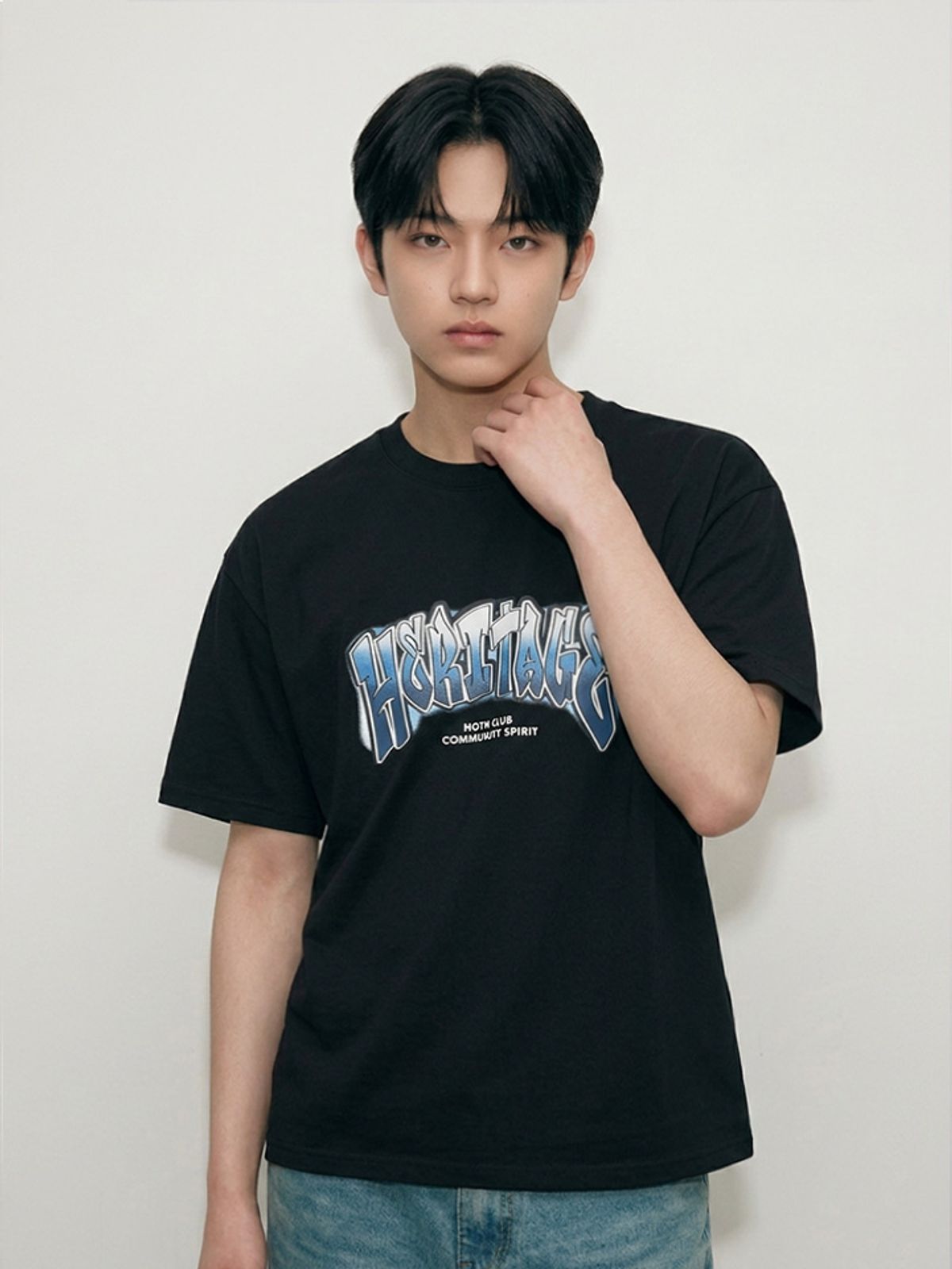 행텐 틴즈(HANGTEN TEENS) 틴즈 로고 그래픽 반팔 티셔츠_100(14570-031-419-31)