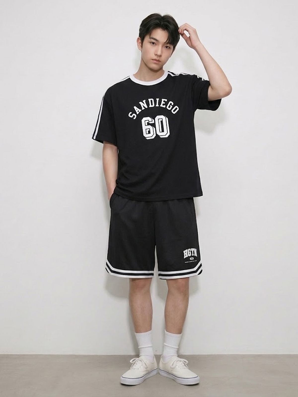 행텐 틴즈(HANGTEN TEENS) 틴즈 폴리 메쉬 5부 팬츠_100(14570-037-451-31)