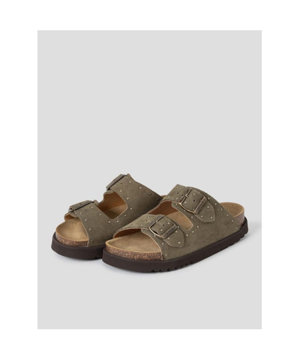 숄(SCHOLL) (WOMEN) 투스트랩 코르크 샌들  카키 (HH64K2C10H)