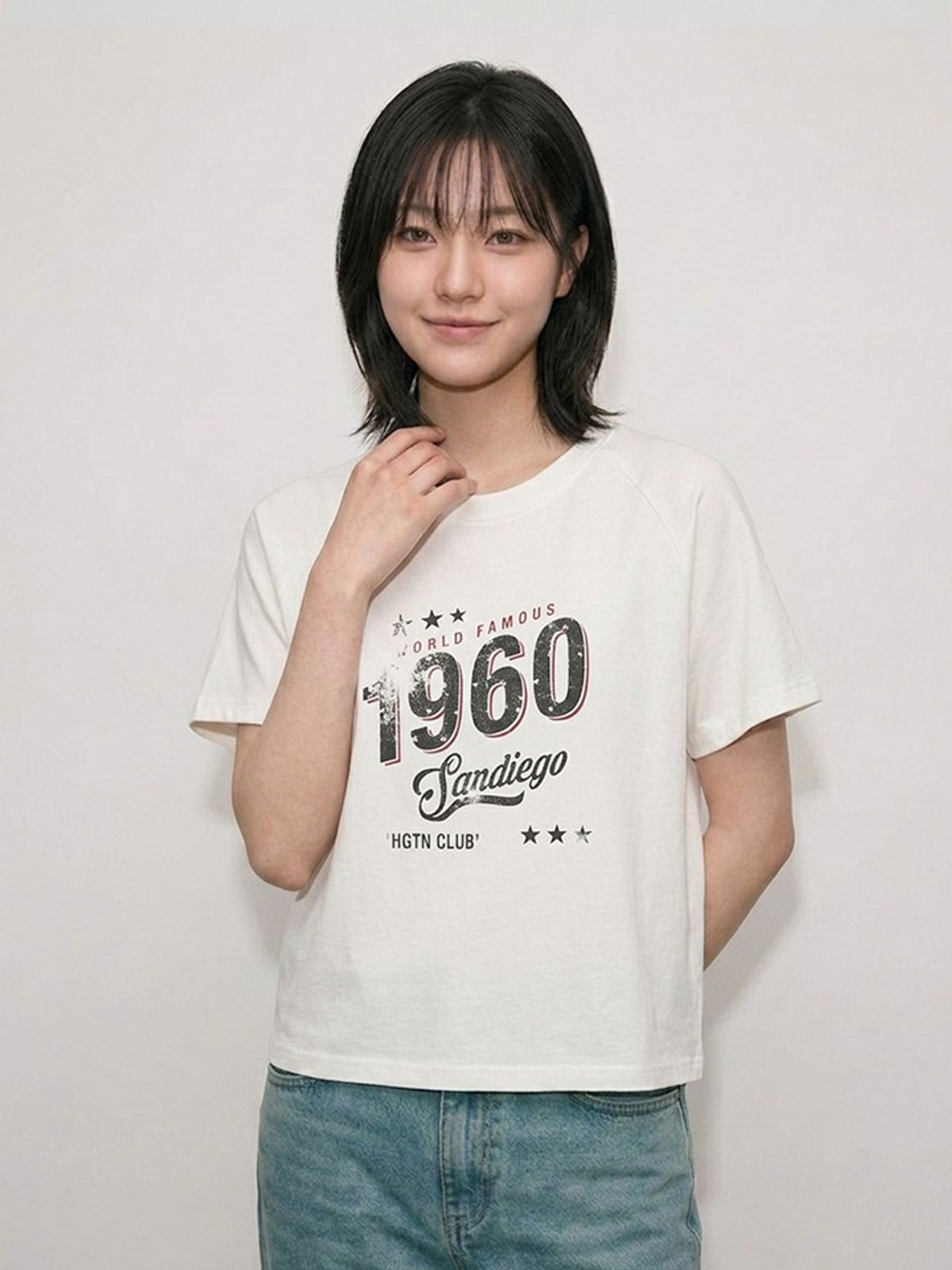 행텐 틴즈(HANGTEN TEENS) 틴즈 여아 래글런 넘버 반팔 티셔츠_003(14570-131-422-31)