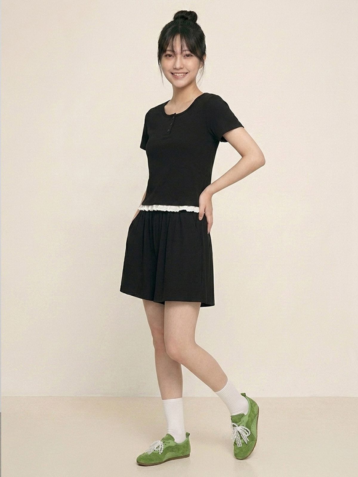 행텐 틴즈(HANGTEN TEENS) 틴즈 여아 웨일 숏 팬츠_100(14570-137-407-05)