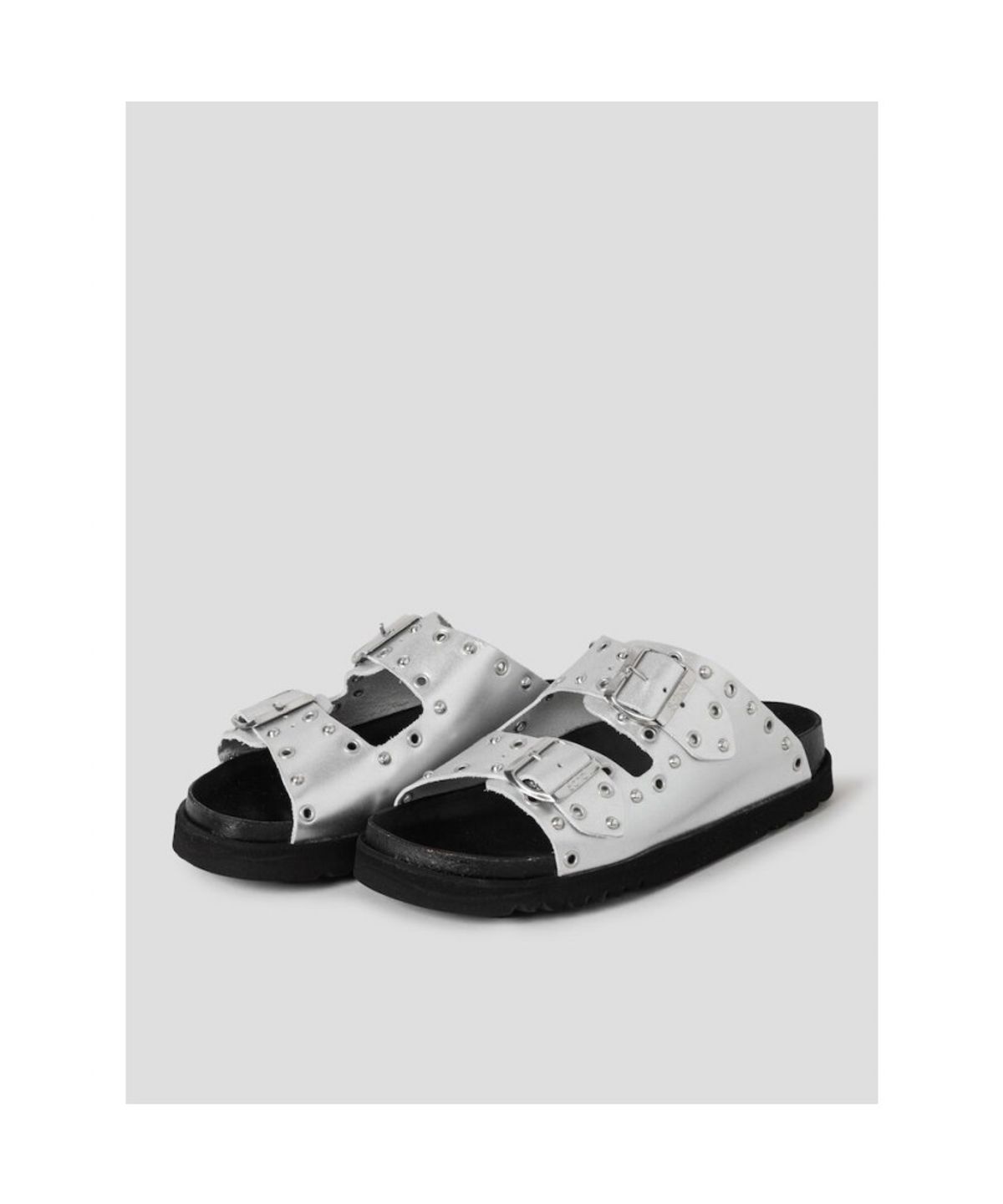 숄(SCHOLL) (WOMEN) 링 투스트랩 코르크 샌들  라이트 그레이 (HH64K2C112)