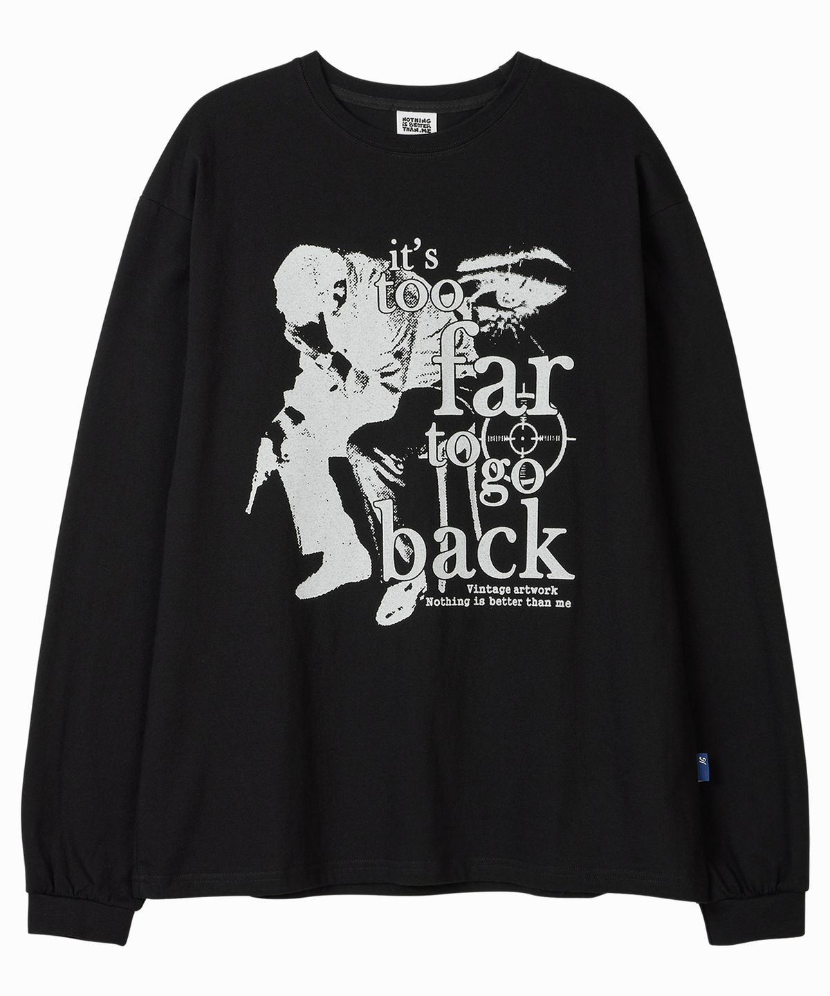 낫띵이즈베럴댄미(NOTHINGISBETTERTHANME) VINTAGE ARTWORK LONG SLEEVE_black