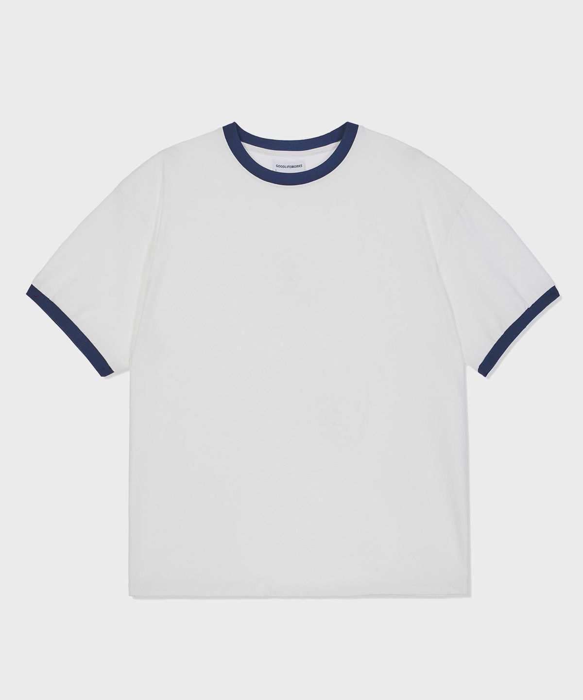 굿라이프웍스(GLW) [unisex] 베이직 링거 반팔 티셔츠 아이보리