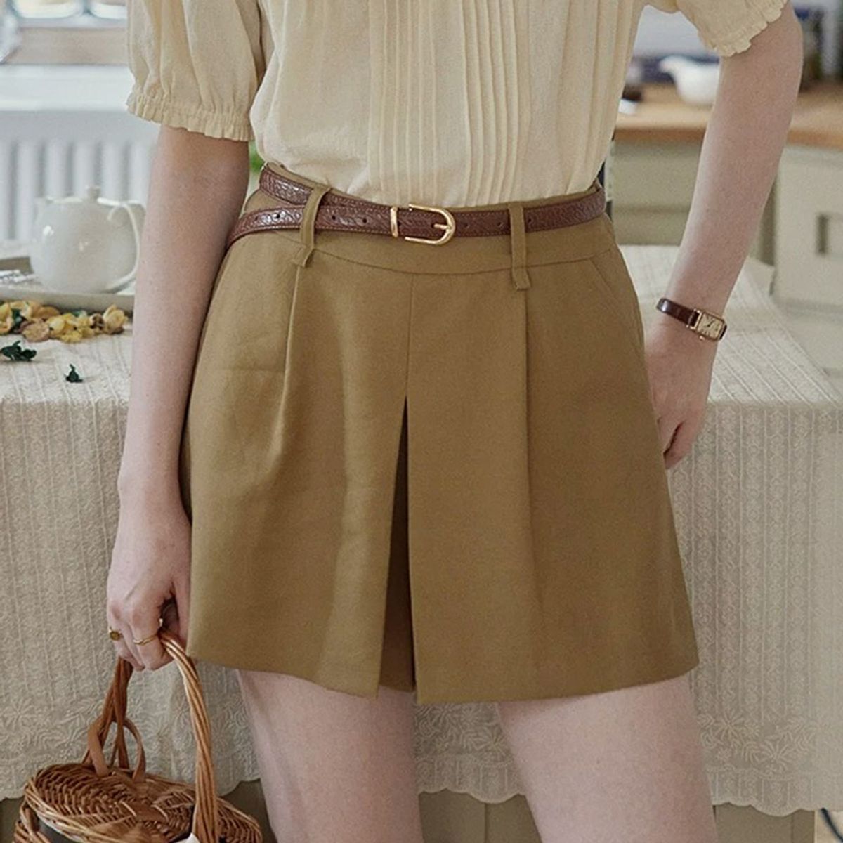 프라우드 마리(PROUD MARY) PM_Pleated high waist shorts