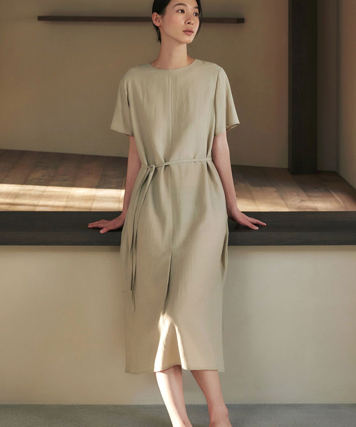 앳모어(ATMORE) 마린 루즈 롱 드레스 (olive)