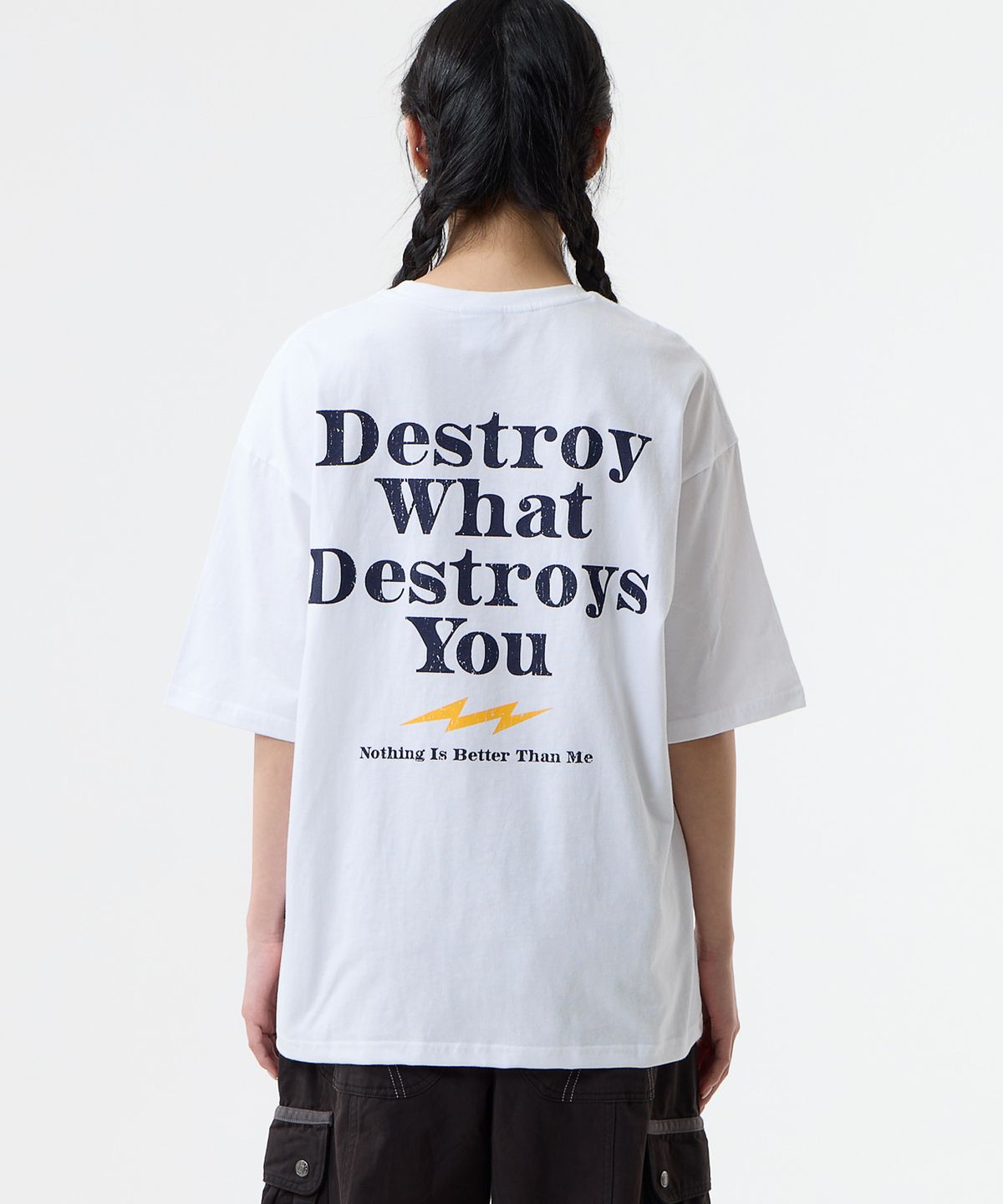 낫띵이즈베럴댄미(NOTHINGISBETTERTHANME) DESTROY TEE_white