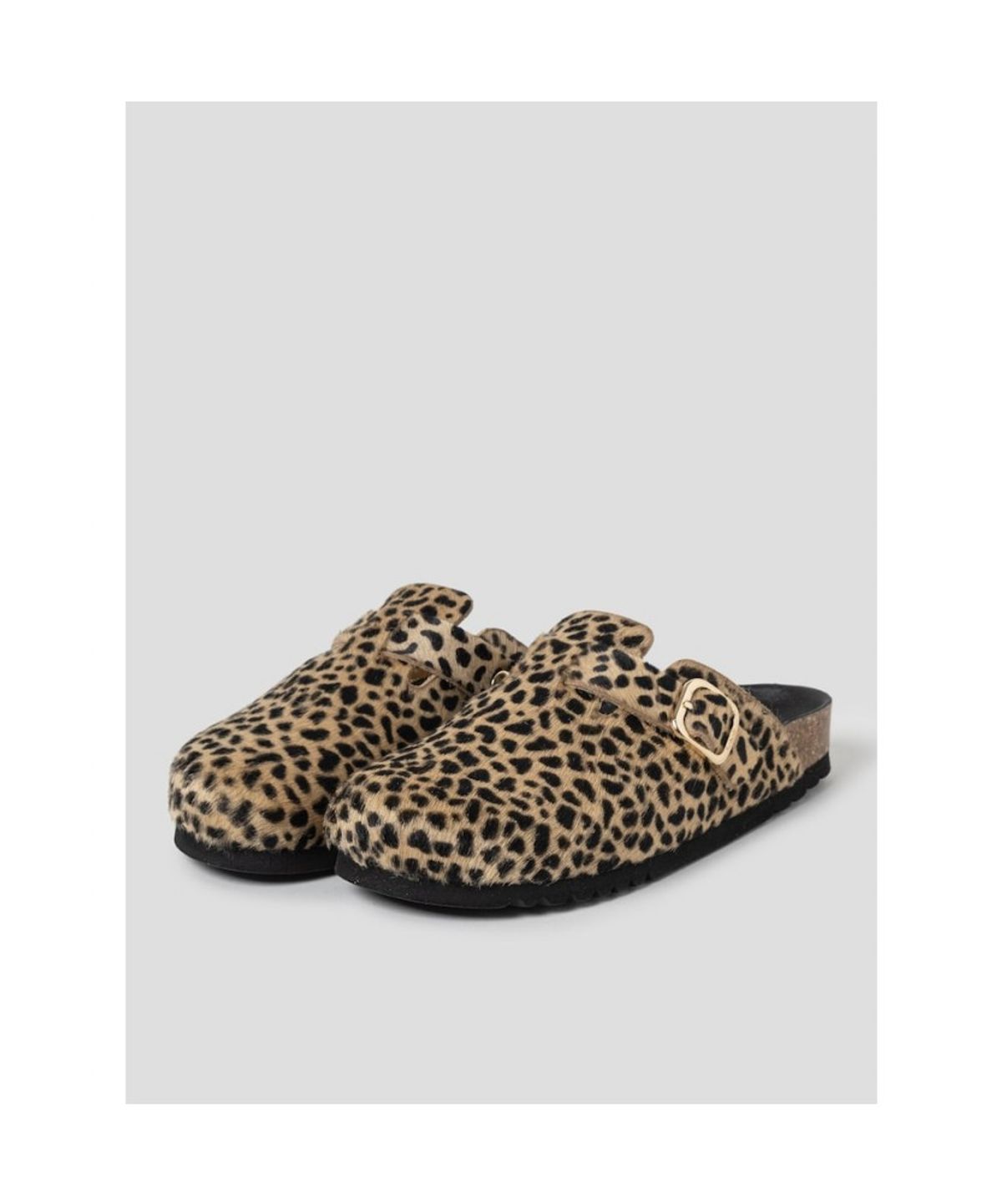 숄(SCHOLL) (WOMEN) 레오파드 코르크 크로그  브라운 (HH64K2C72D)