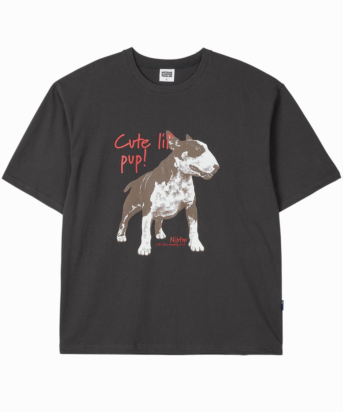 낫띵이즈베럴댄미(NOTHINGISBETTERTHANME) BULL TERRIER VINTAGE TEE_charcoal