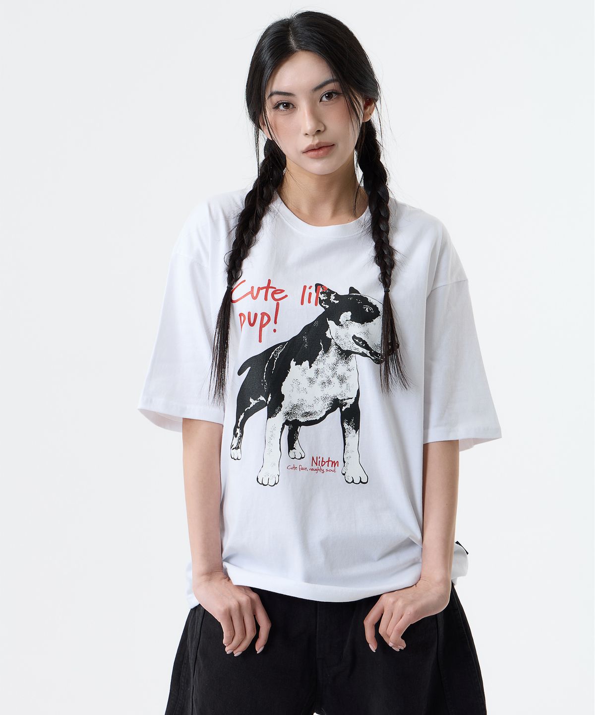 낫띵이즈베럴댄미(NOTHINGISBETTERTHANME) BULL TERRIER VINTAGE TEE_white