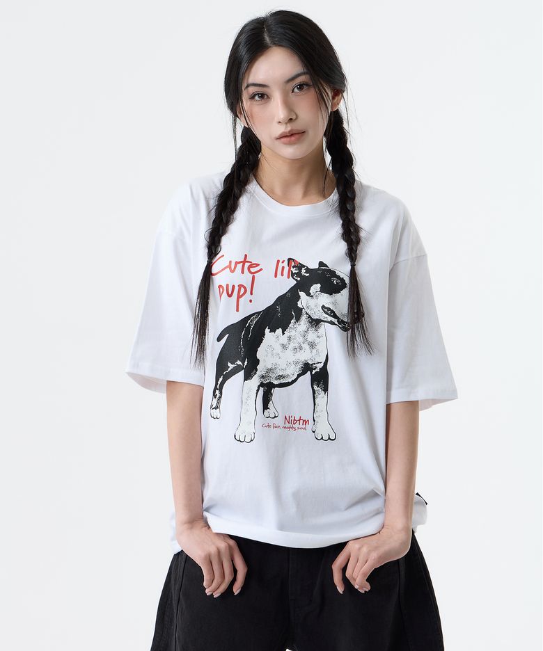 BULL TERRIER VINTAGE TEE_white