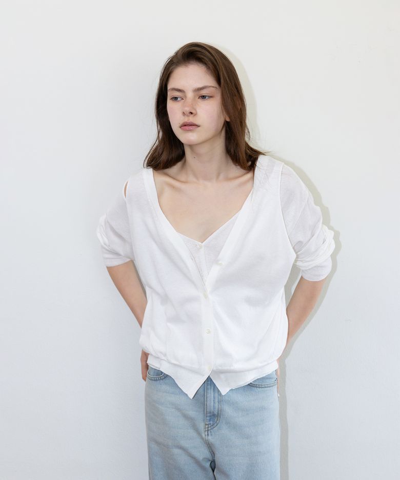 Even Layered Cardigan_Ivory