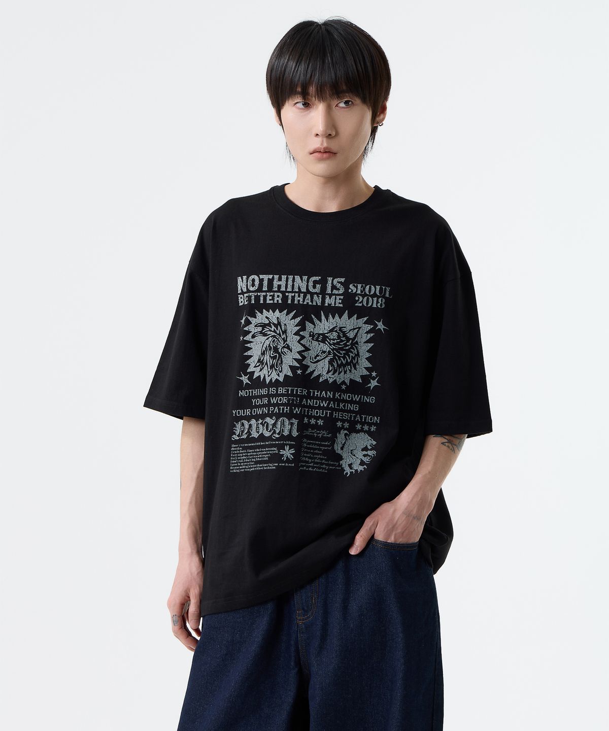 낫띵이즈베럴댄미(NOTHINGISBETTERTHANME) RETRO GRAPHIC TEE_black