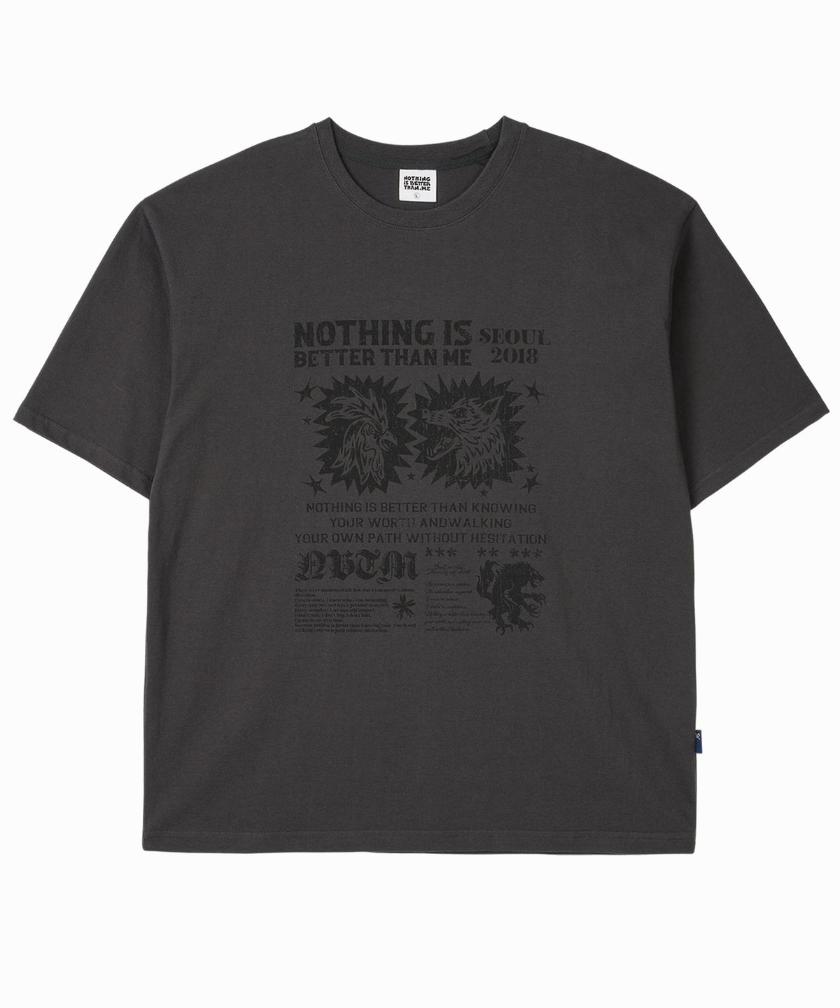 낫띵이즈베럴댄미(NOTHINGISBETTERTHANME) RETRO GRAPHIC TEE_charcoal