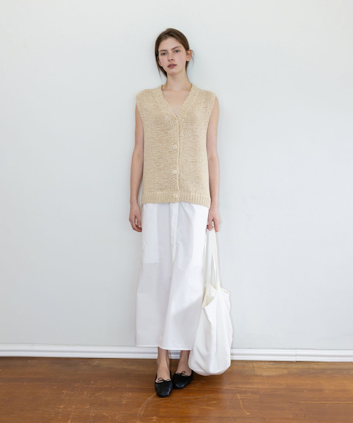 더 릴(THE LILLE) Bryn Knit Vest One-piece_Beige