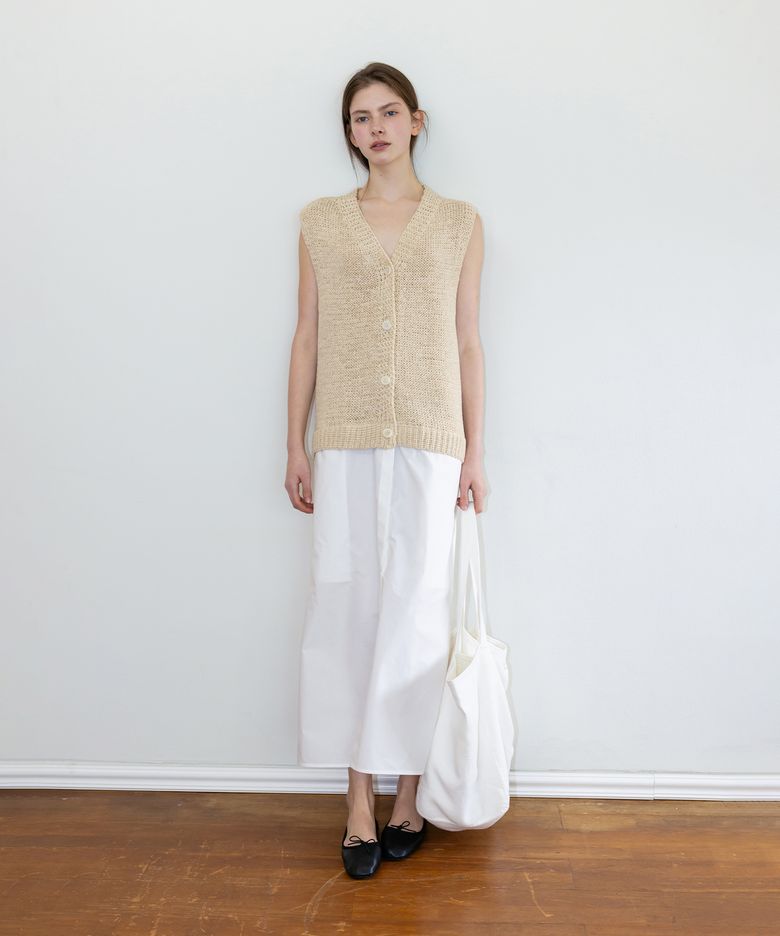 Bryn Knit Vest One-piece_Beige