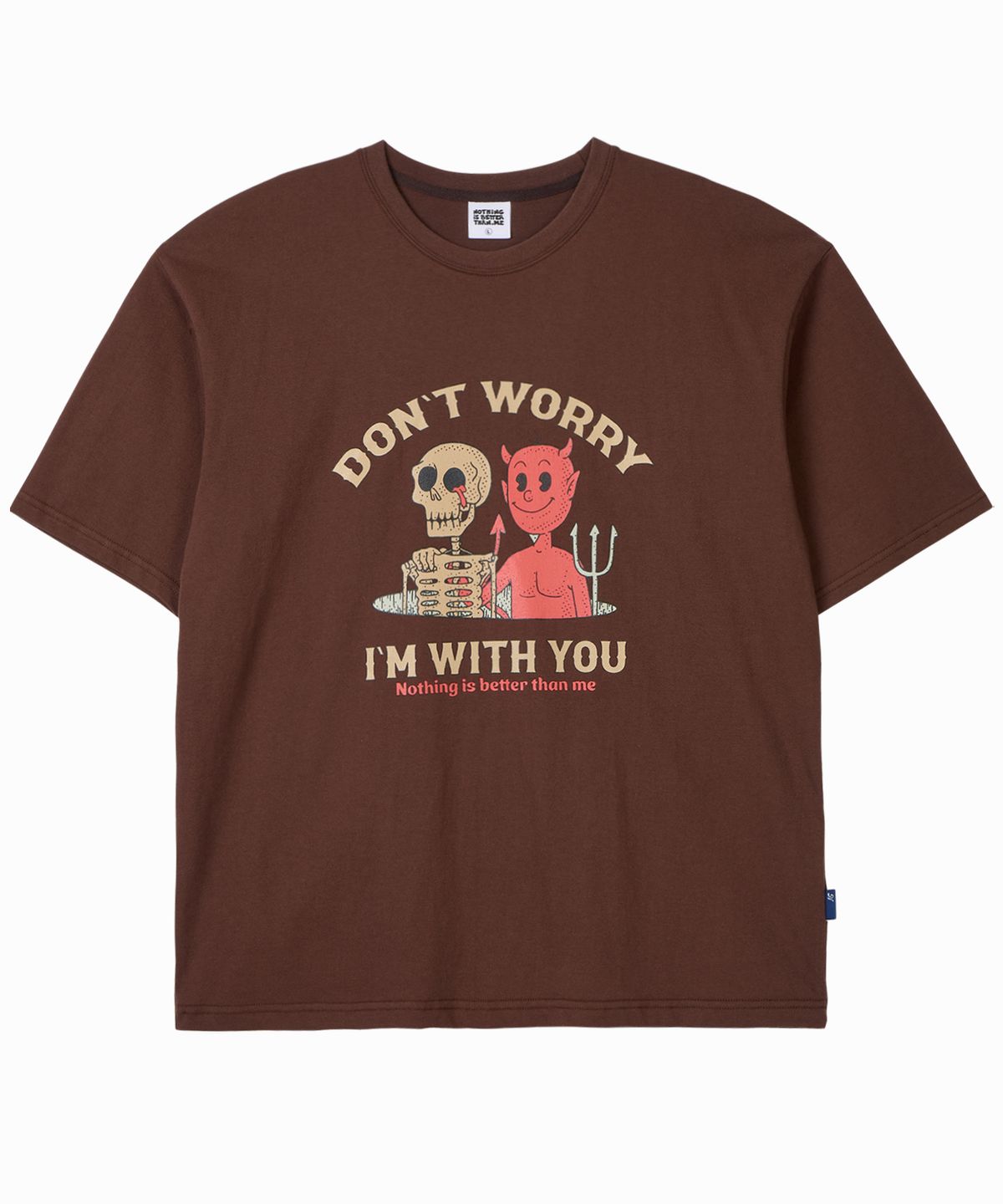 낫띵이즈베럴댄미(NOTHINGISBETTERTHANME) SKULL DEVIL TEE_brown
