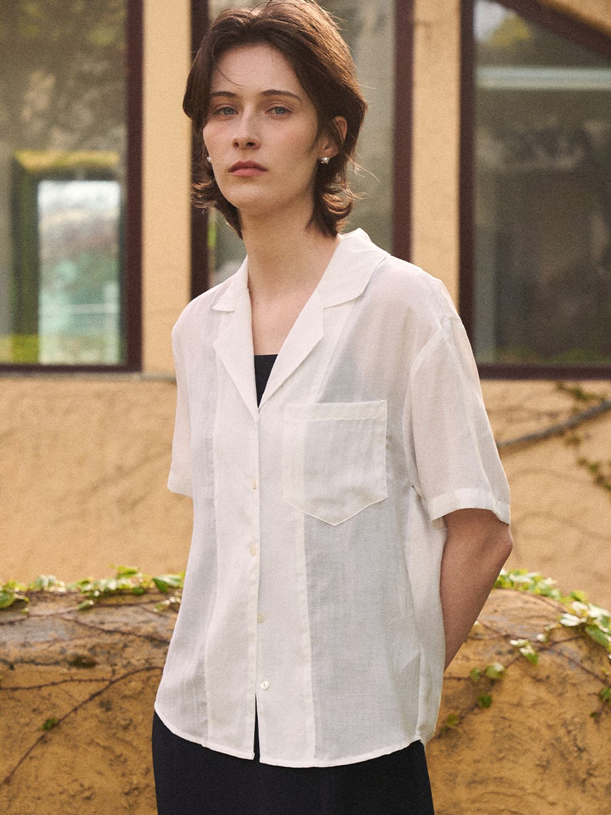 안젤로비안코(ANGELO BIANCO) Echo Blouse_2color