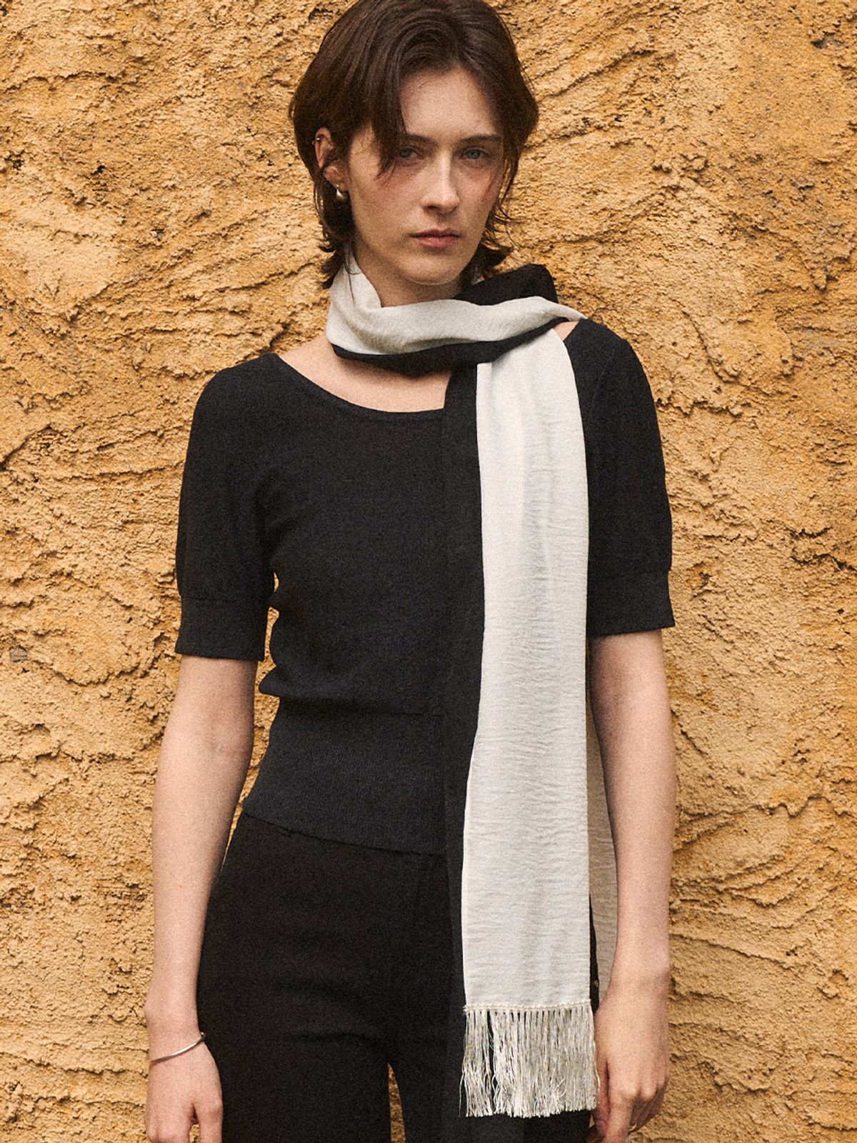 안젤로비안코(ANGELO BIANCO) Sand Paper Knit_3color