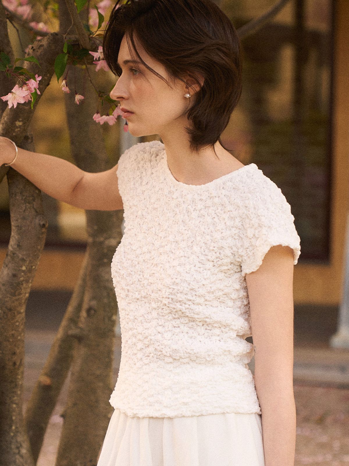안젤로비안코(ANGELO BIANCO) Sasha Wrinkle Top_2color