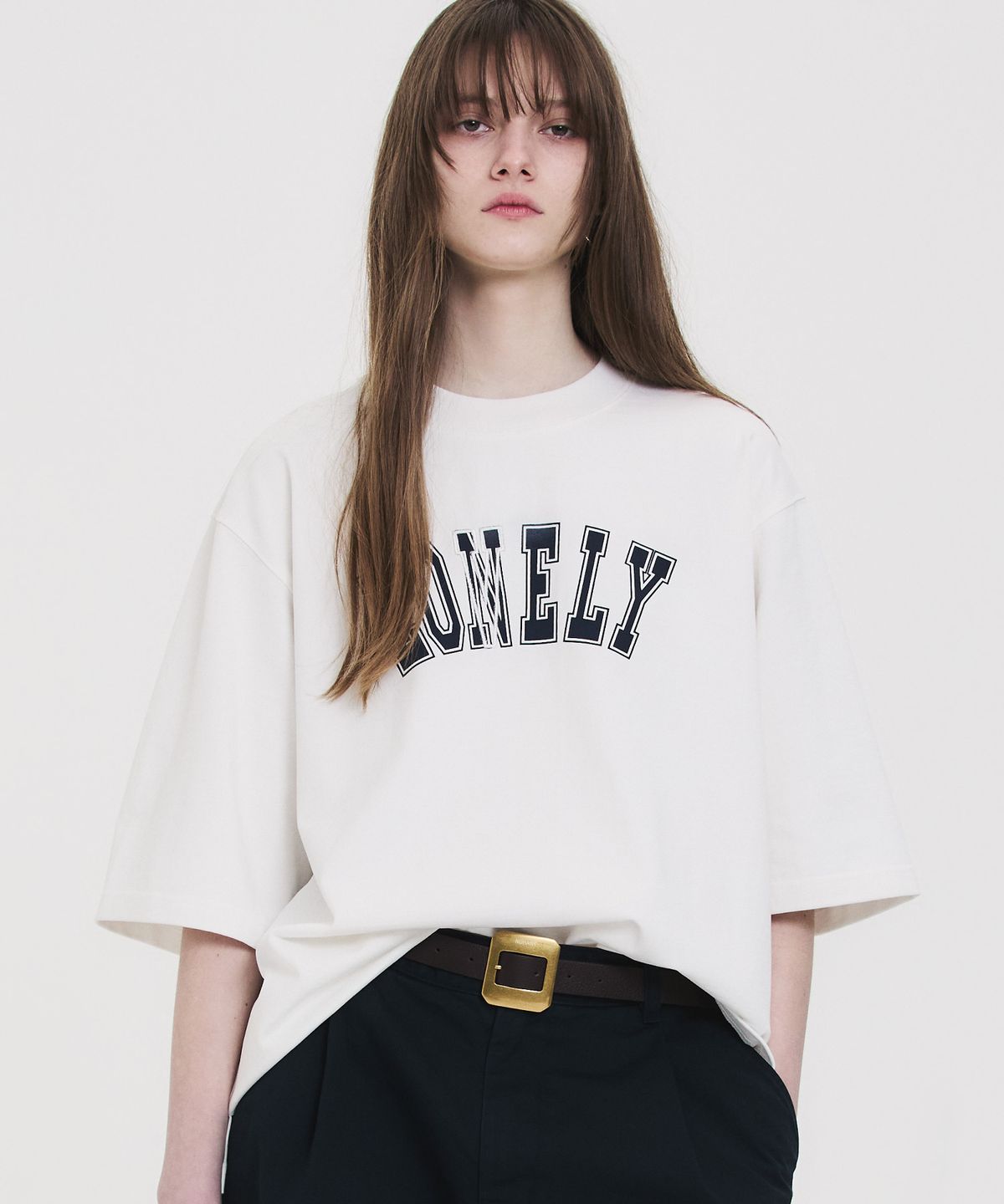 노앙(NOHANT) LONELY/LOVELY STRUCTURED T-SHIRT WHITE