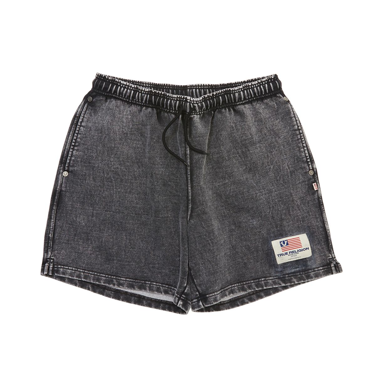 트루릴리젼(TRUERELIGION) TR SWEAT SHORTS (WASHED)_WASHED BLACK