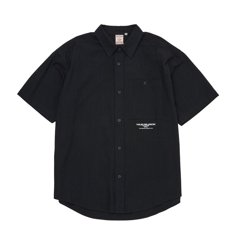 CHERRY BLOSSOM HALF SHIRT_BLACK