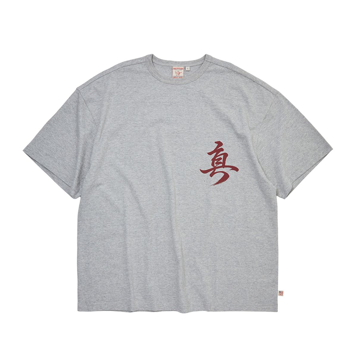 트루릴리젼(TRUERELIGION) ORIENTAL WORLD TOUR T-SHIRT_MELANGE GREY