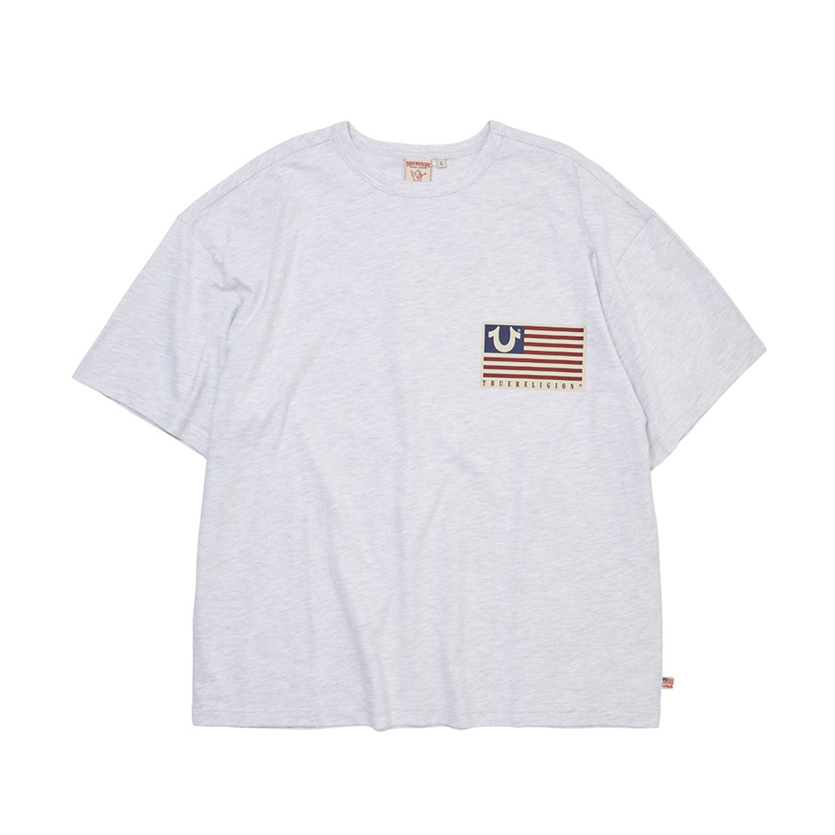 트루릴리젼(TRUERELIGION) OLD GLORY T-SHIRT_MELANGE  GREY