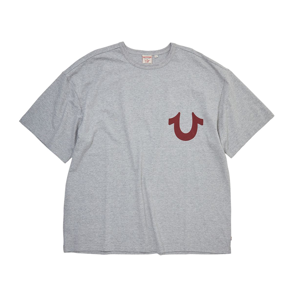 트루릴리젼(TRUERELIGION) OG HORSESHOE T-SHIRT_MELANGE GREY