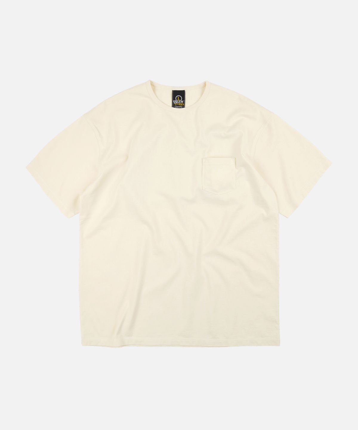 프리즘웍스(FRIZMWORKS) VINTAGE POCKET HALF TEE _ IVORY