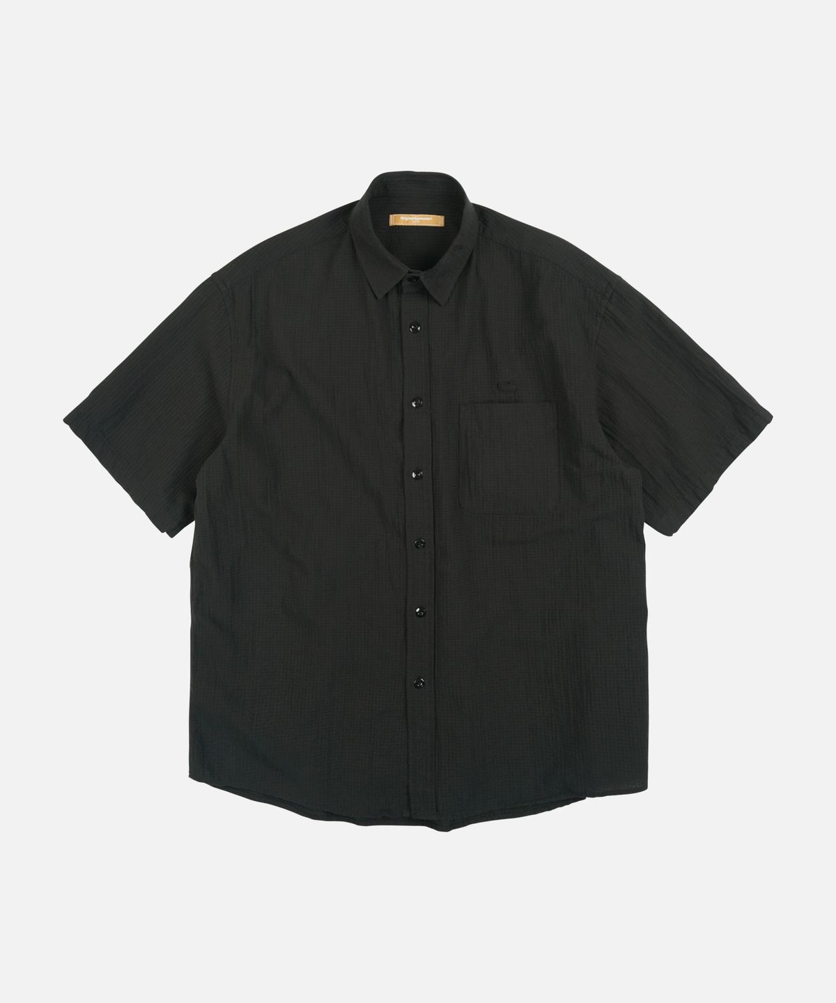 프리즘웍스(FRIZMWORKS) OG DOBBY WEAVE SEERSUCKER HALF SHIRT _ BLACK