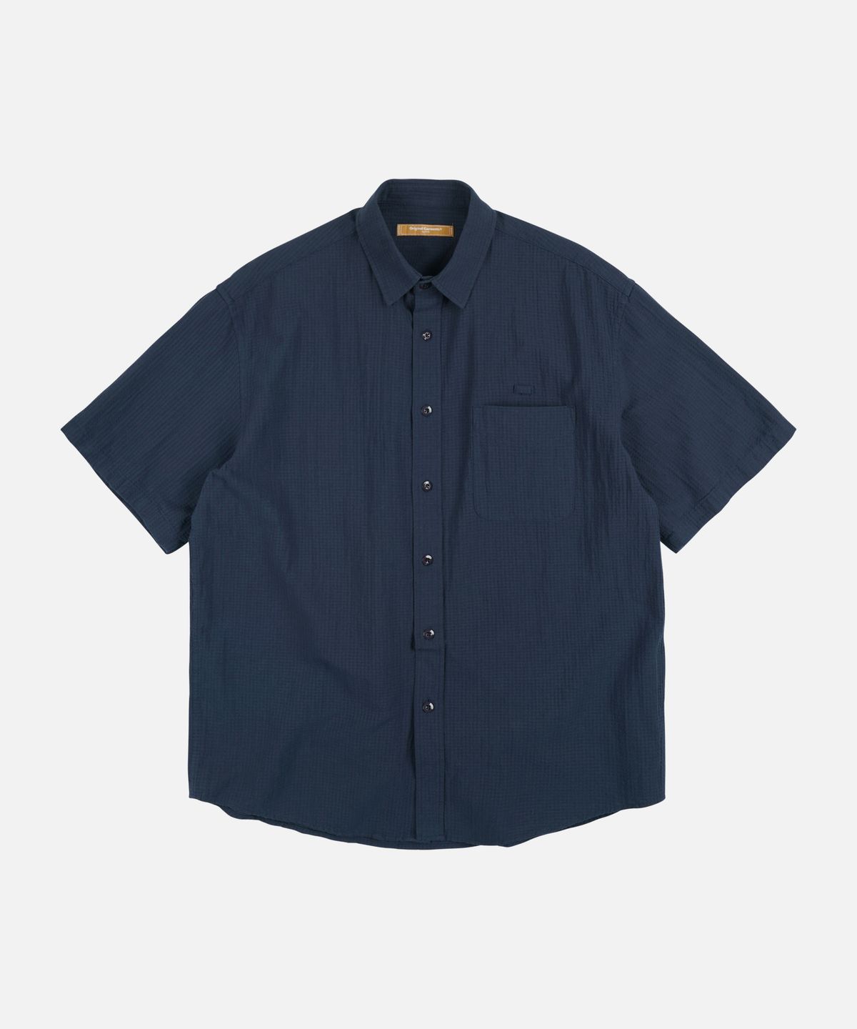 프리즘웍스(FRIZMWORKS) OG DOBBY WEAVE SEERSUCKER HALF SHIRT _ NAVY