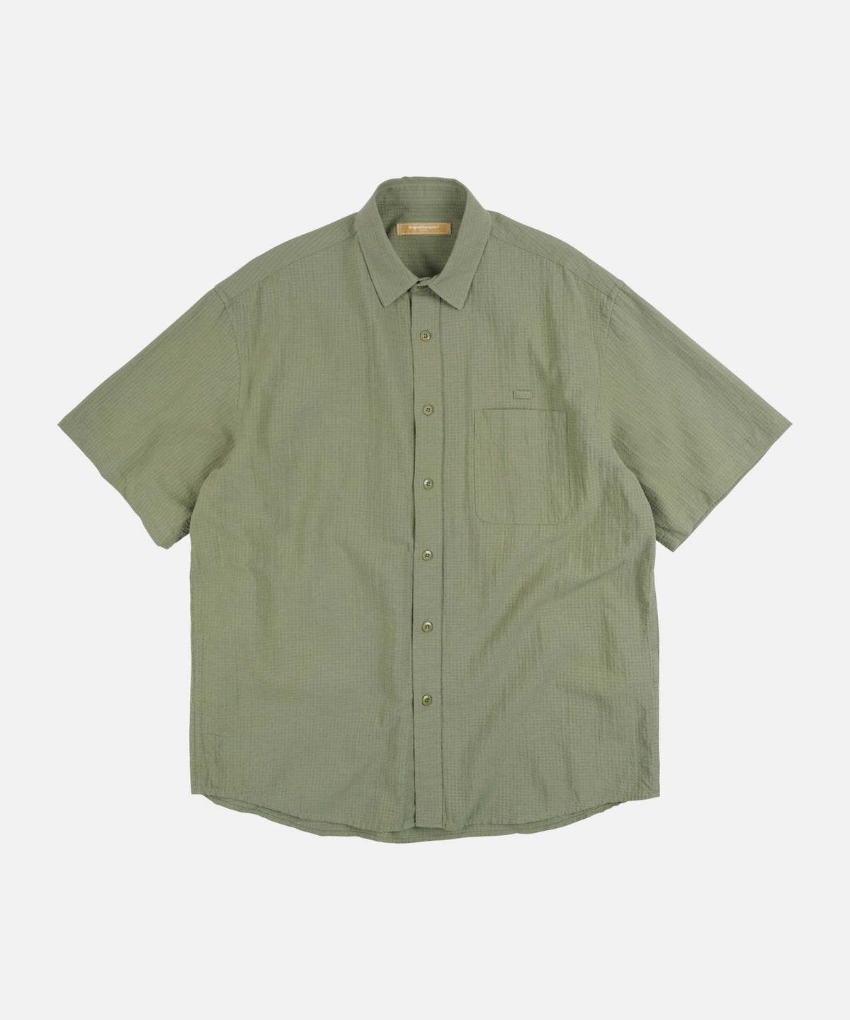 프리즘웍스(FRIZMWORKS) OG DOBBY WEAVE SEERSUCKER HALF SHIRT _ OLIVE