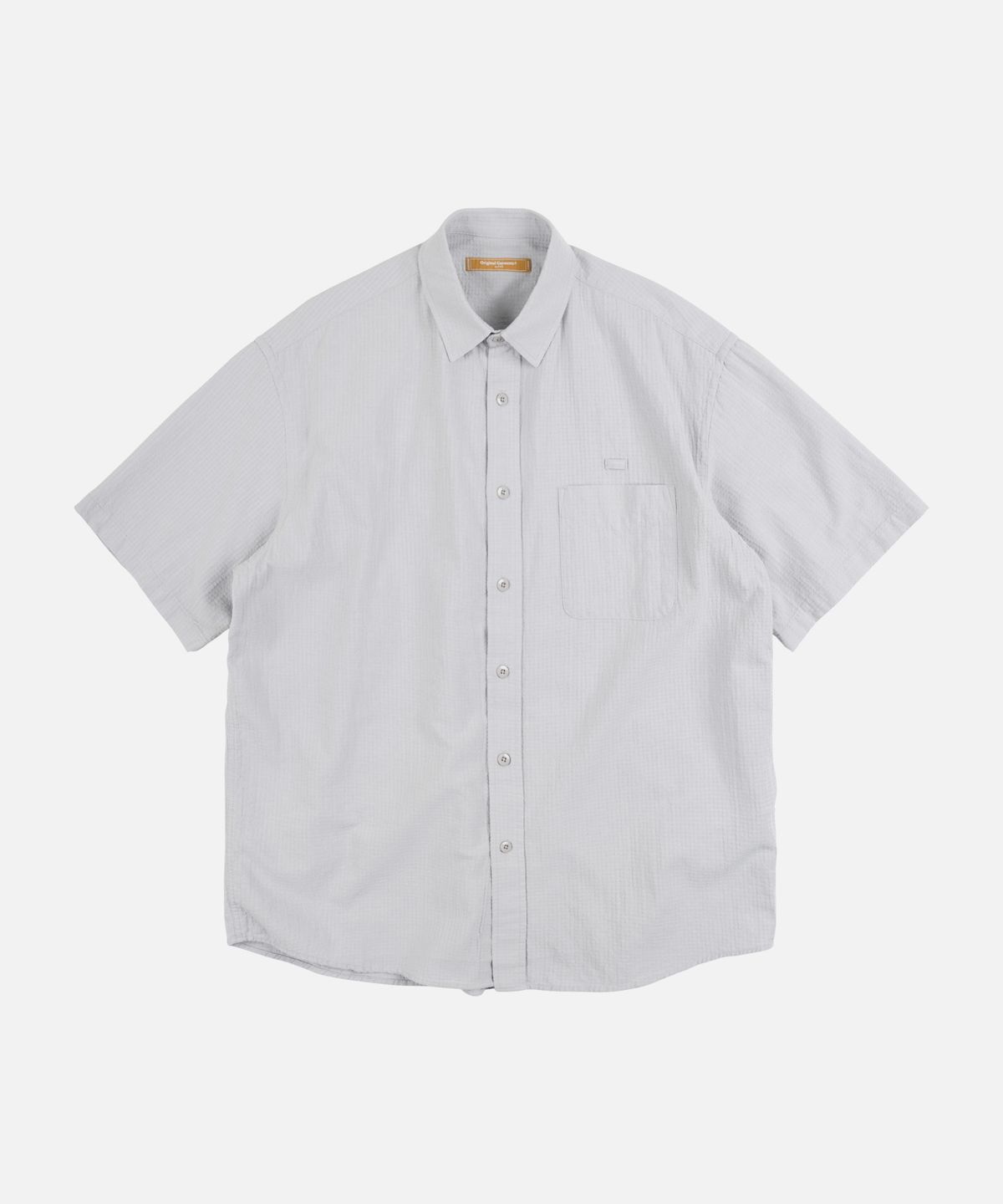 프리즘웍스(FRIZMWORKS) OG DOBBY WEAVE SEERSUCKER HALF SHIRT _ GRAY