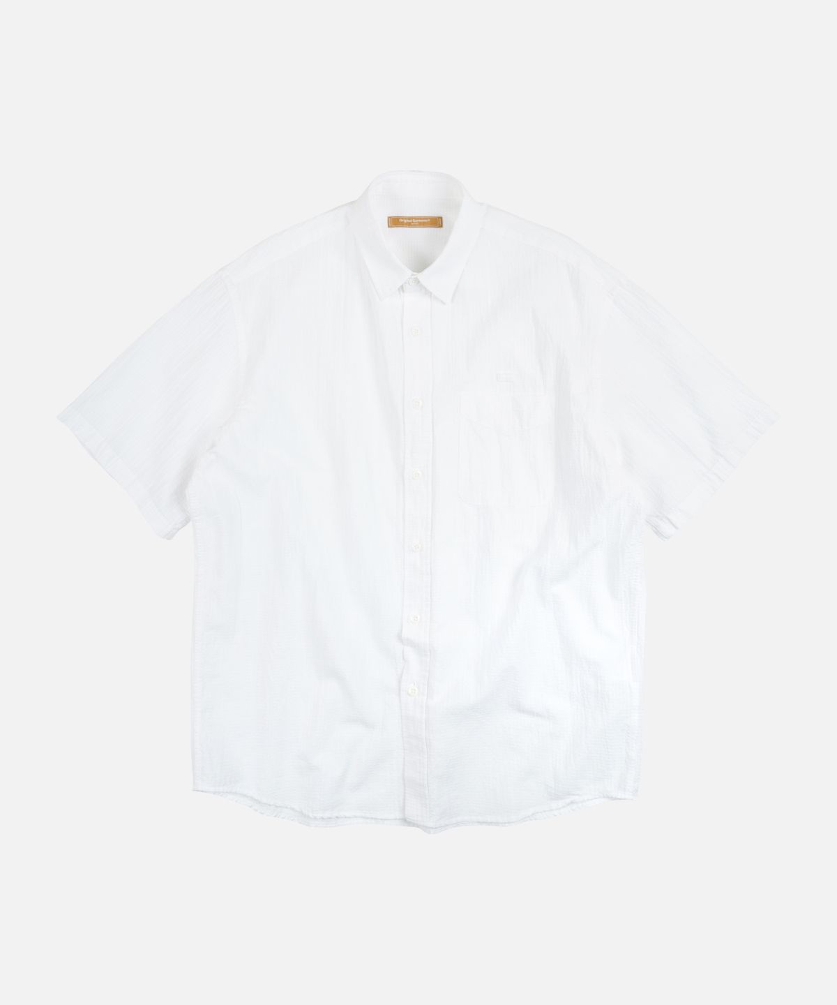 프리즘웍스(FRIZMWORKS) OG DOBBY WEAVE SEERSUCKER HALF SHIRT _ WHITE