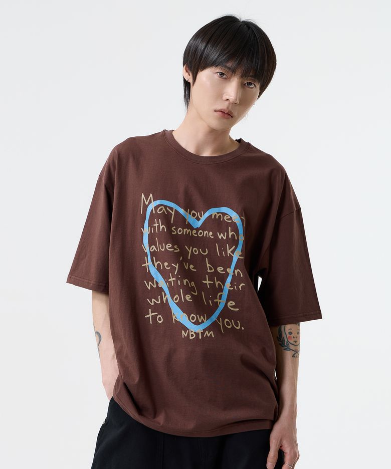LOVE MESSAGE TEE_brown