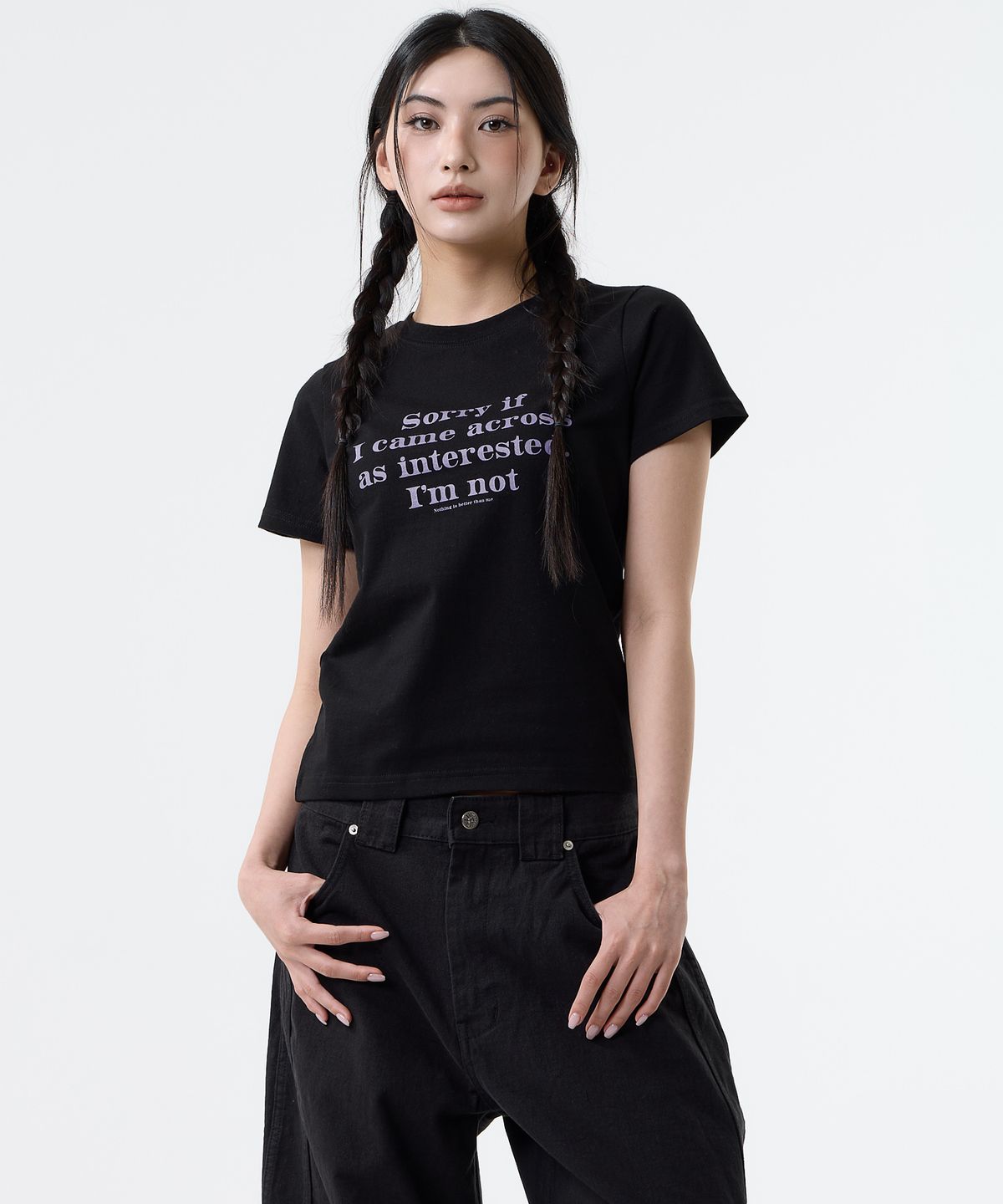 낫띵이즈베럴댄미(NOTHINGISBETTERTHANME) (W)COLD MESSAGE TEE_black