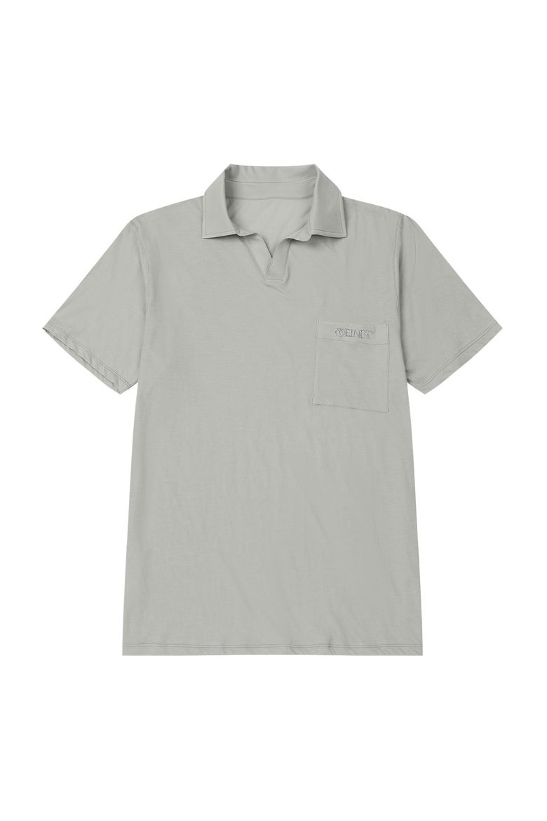 VINTAGE COLLAR T-SHIRT IN LIGHT GREY
